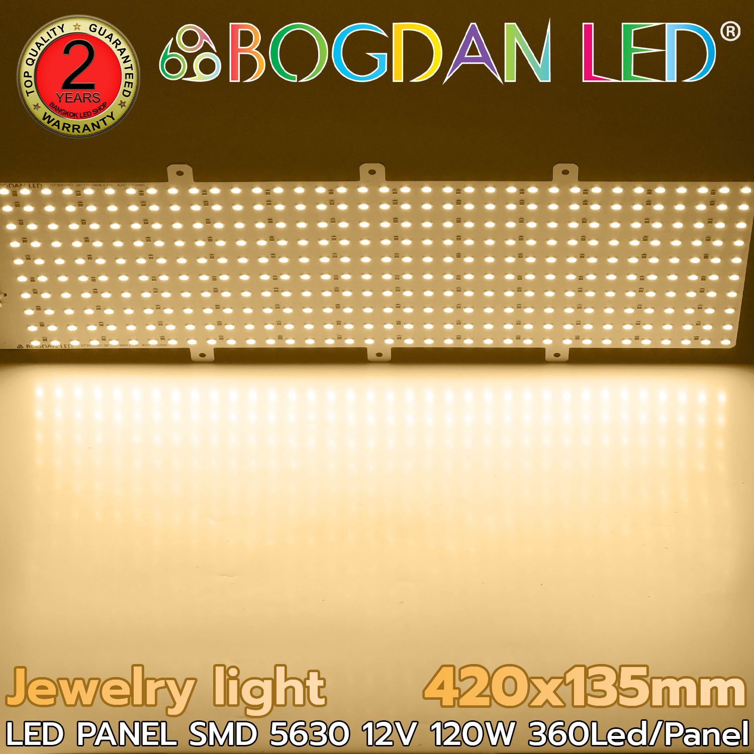 LED PANEL K-AA5630 360LED 120W DC-12V IP20 420x135mm WarmWhite