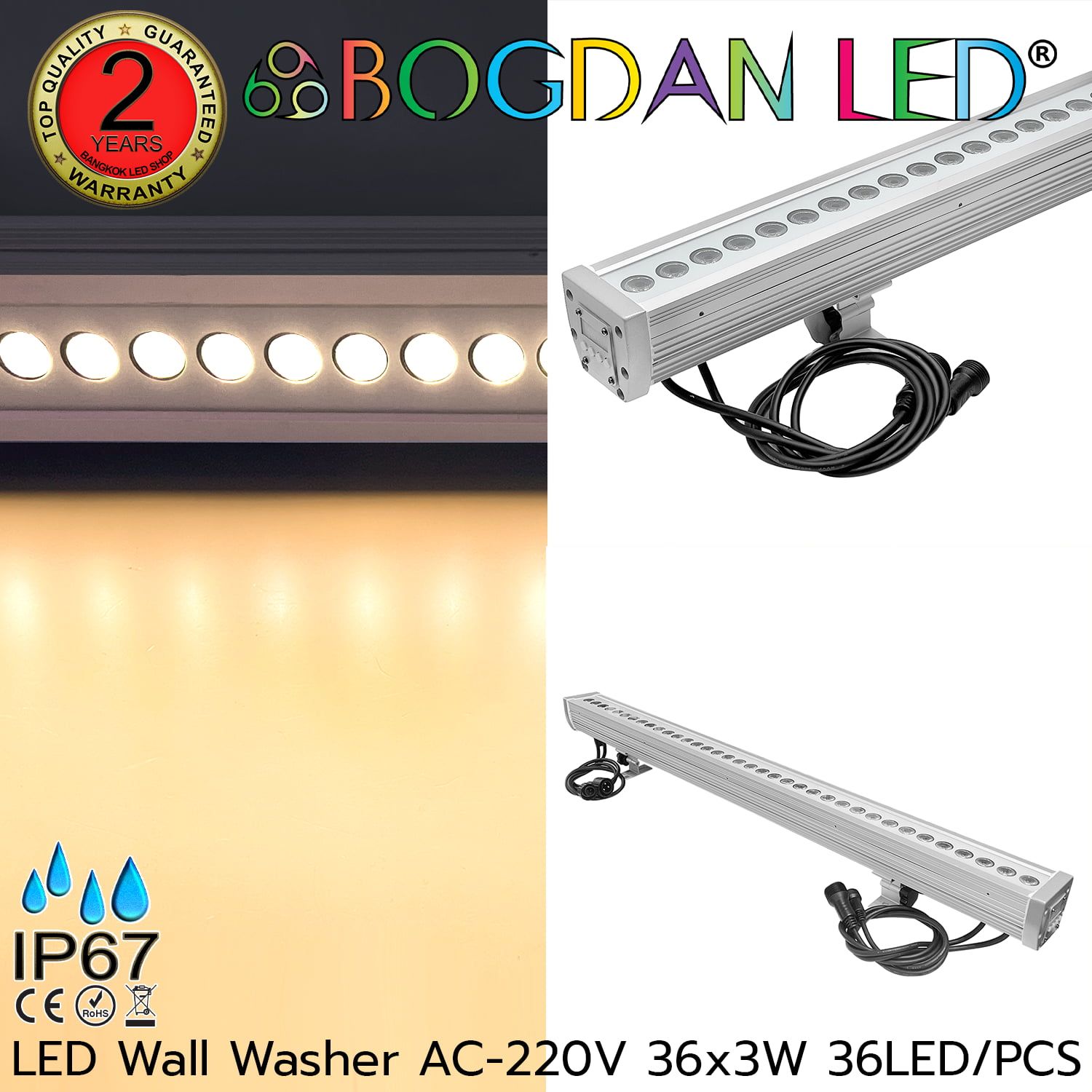 LED Wall Washer Light AC-220V 36x3W BOGDAN LED