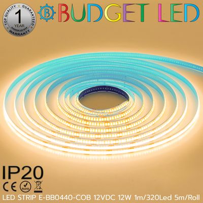 LED STRIP E-BB0440-COB-3000K DC12V IP20 BUDGET LED