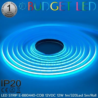 LED STRIP E-BB0440-COB-ICE BLUE DC12V IP20 BUDGET LED