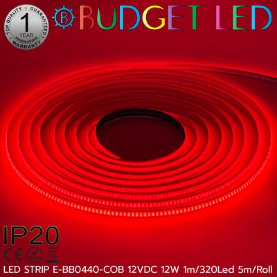 LED STRIP E-BB0440-COB-RED DC12V IP20 BUDGET LED