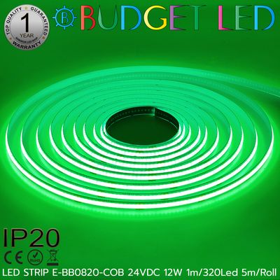 LED STRIP E-BB0820-COB-GREEN DC24V IP20 BUDGET LED