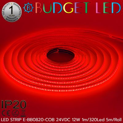 LED STRIP E-BB0820-COB-RED DC24V IP20 BUDGET LED LED STRIP E-BB0820-COB-RED DC24V IP20 BUDGET LED