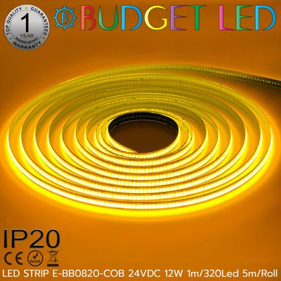 LED STRIP E-BB0820-COB-YELLOW DC24V IP20 BUDGET LED