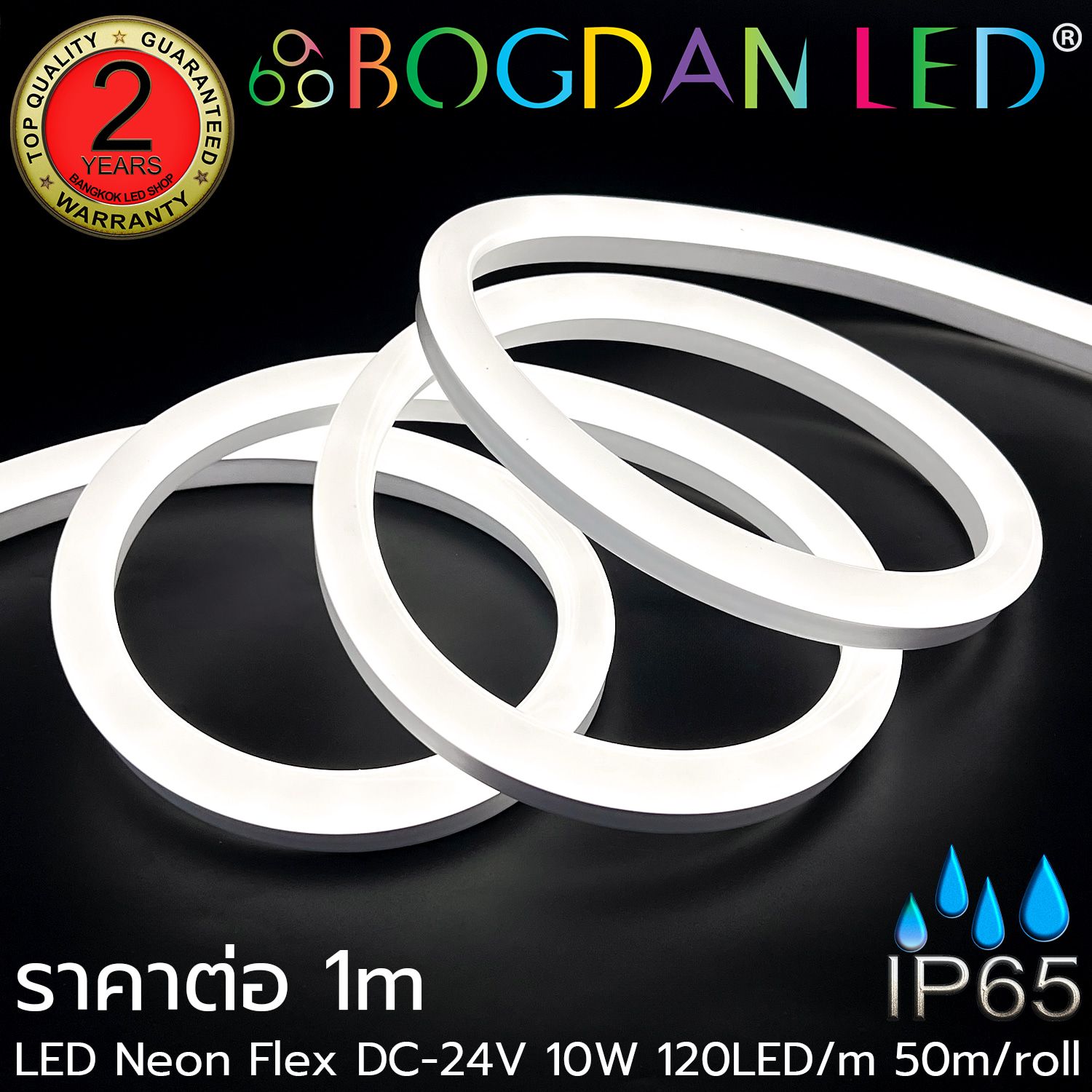 LED Neon Flex 13x25mm DC-24V WHITE 6500K BOGDAN LED