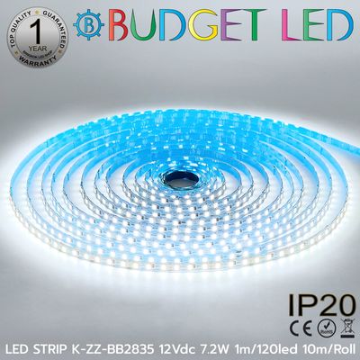LED STRIP K-ZZ-BB2835-120D-6500K DC-12V IP20 10M BUDGET LED