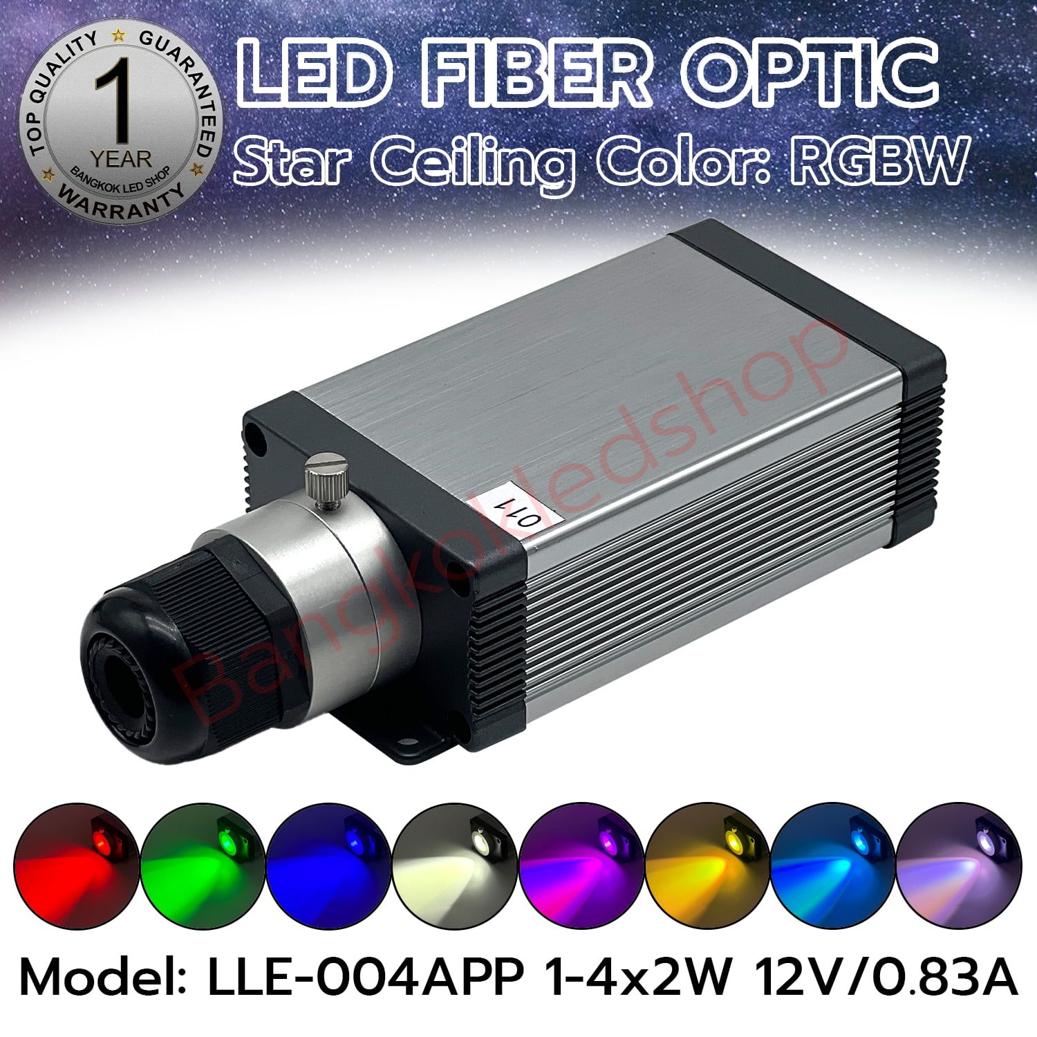 LED Optic Fiber Controller RGBW LLE-004APP 1-4x2W 12V/0.67Amp