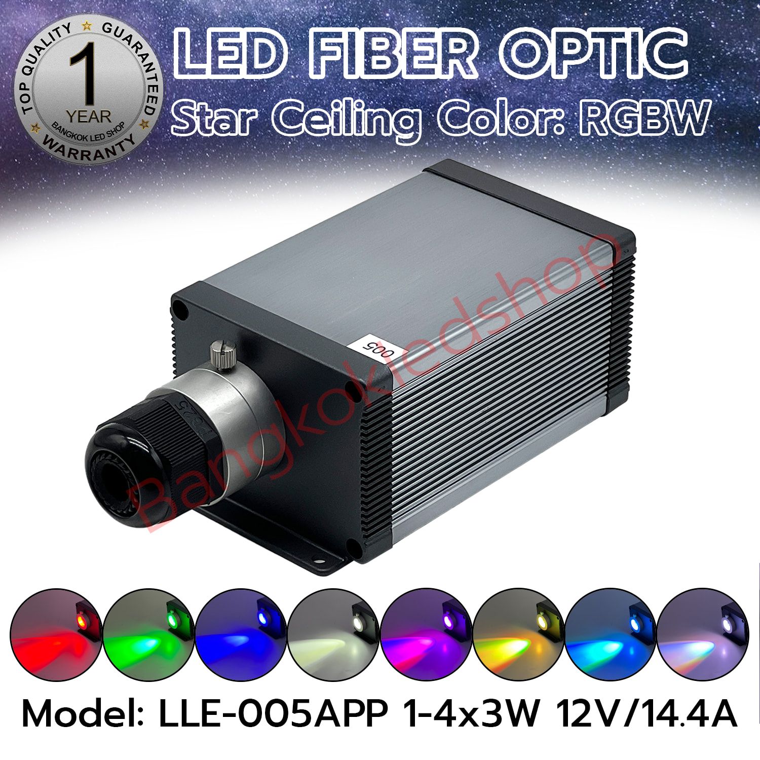 LED Optic Fiber Controller RGBW LLE-005APP 1-4x3W 12V/1.17Amp