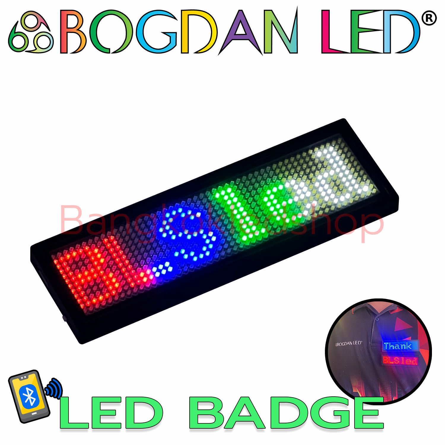 LED DISPLAY NAME BADGE 4COLOR Bluetooth LED DISPLAY NAME BADGE 4COLOR Bluetooth