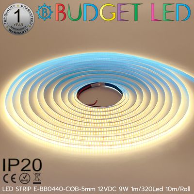 LED STRIP E-BB0440-COB-5mm-4000K DC12V IP20 BUDGET LED