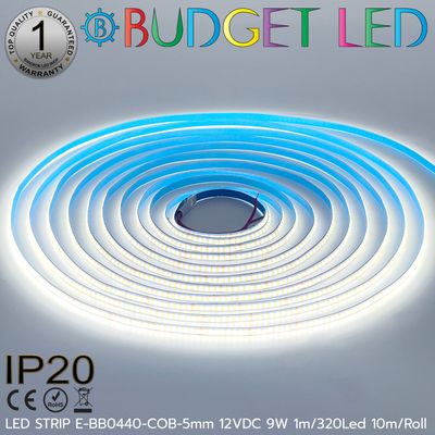 LED STRIP E-BB0440-COB-5mm-6500K DC12V IP20 BUDGET LED
