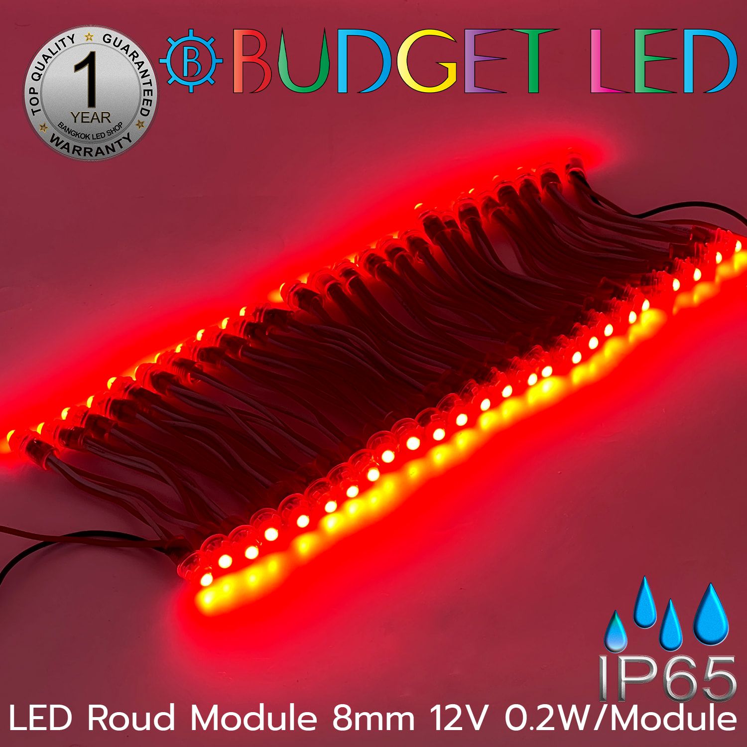 LED Round Module BL-F911-12V 0.2W 8mm Red 50pcs.