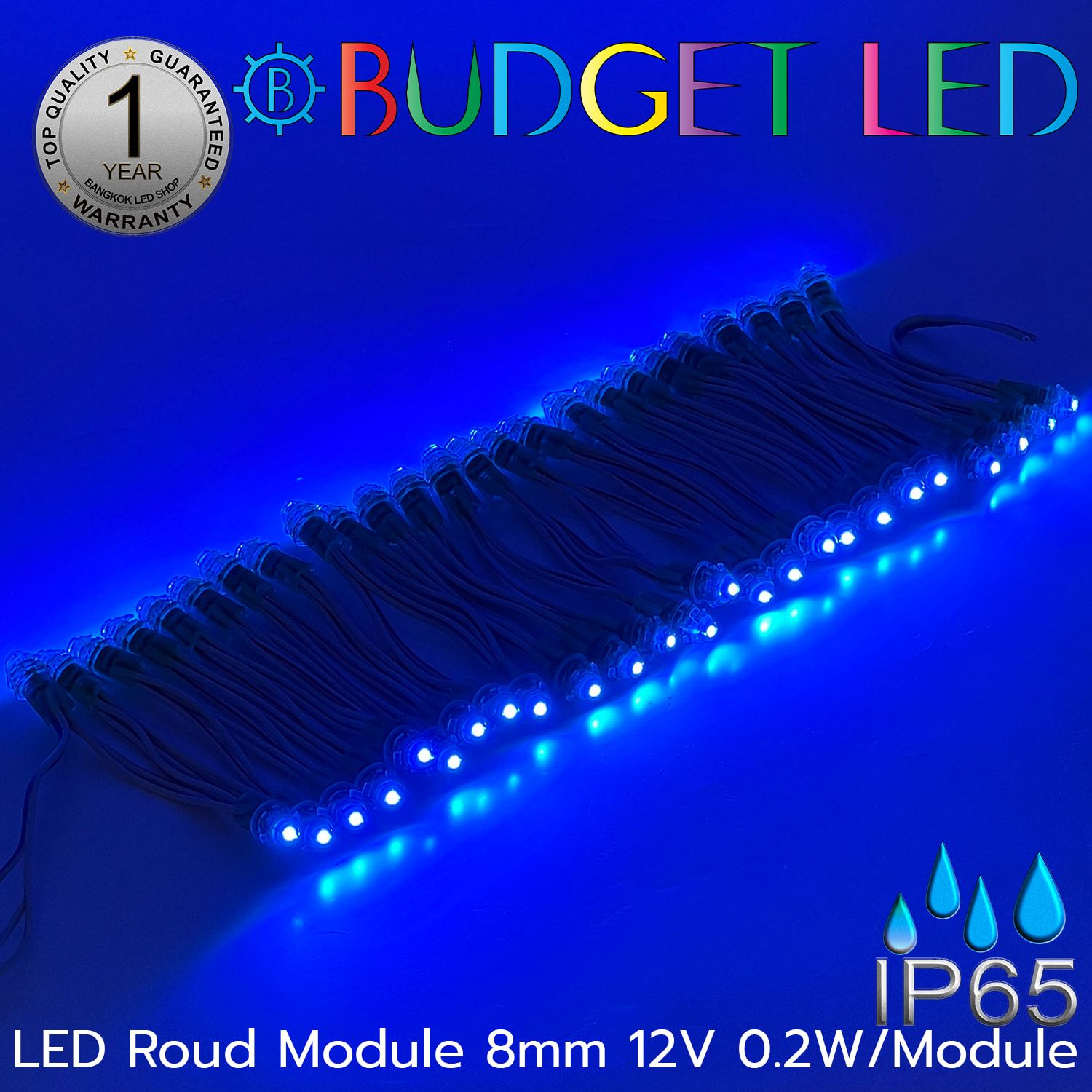 LED Round Module BL-F911-12V 0.2W 8mm Blue 50pcs.
