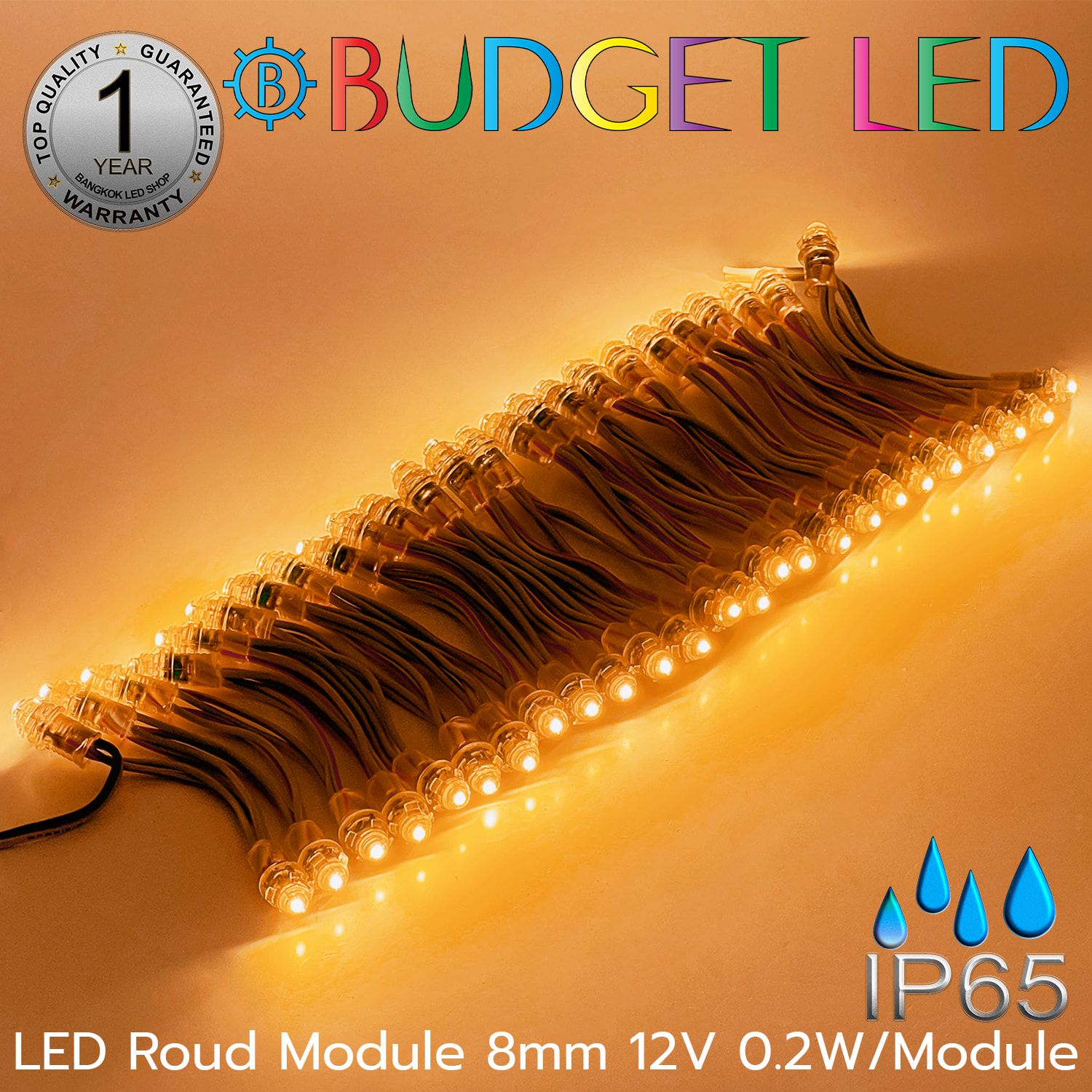 LED Round Module BL-F911-12V 0.2W 8mm Yellow 50pcs.