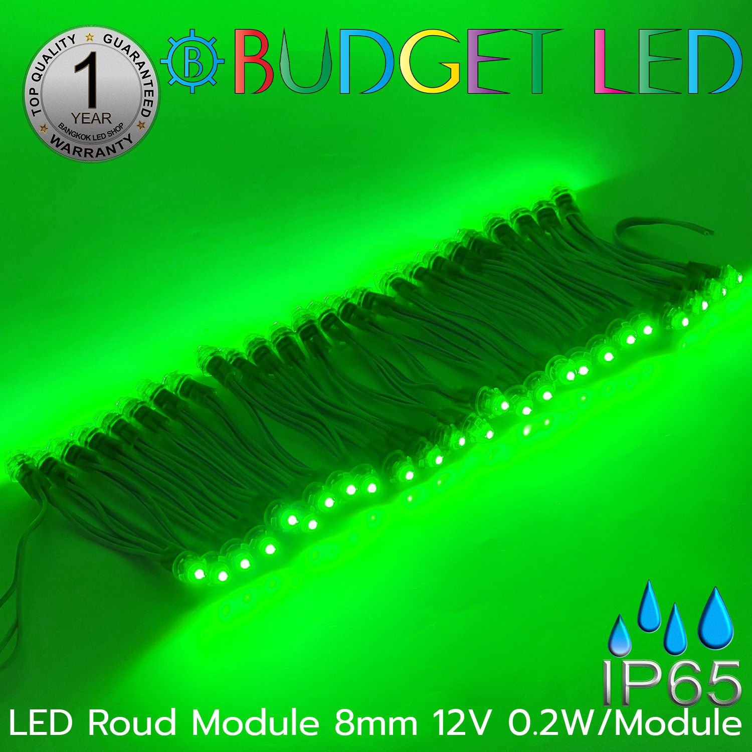 LED Round Module BL-F911-12V 0.2W 8mm Green 50pcs.