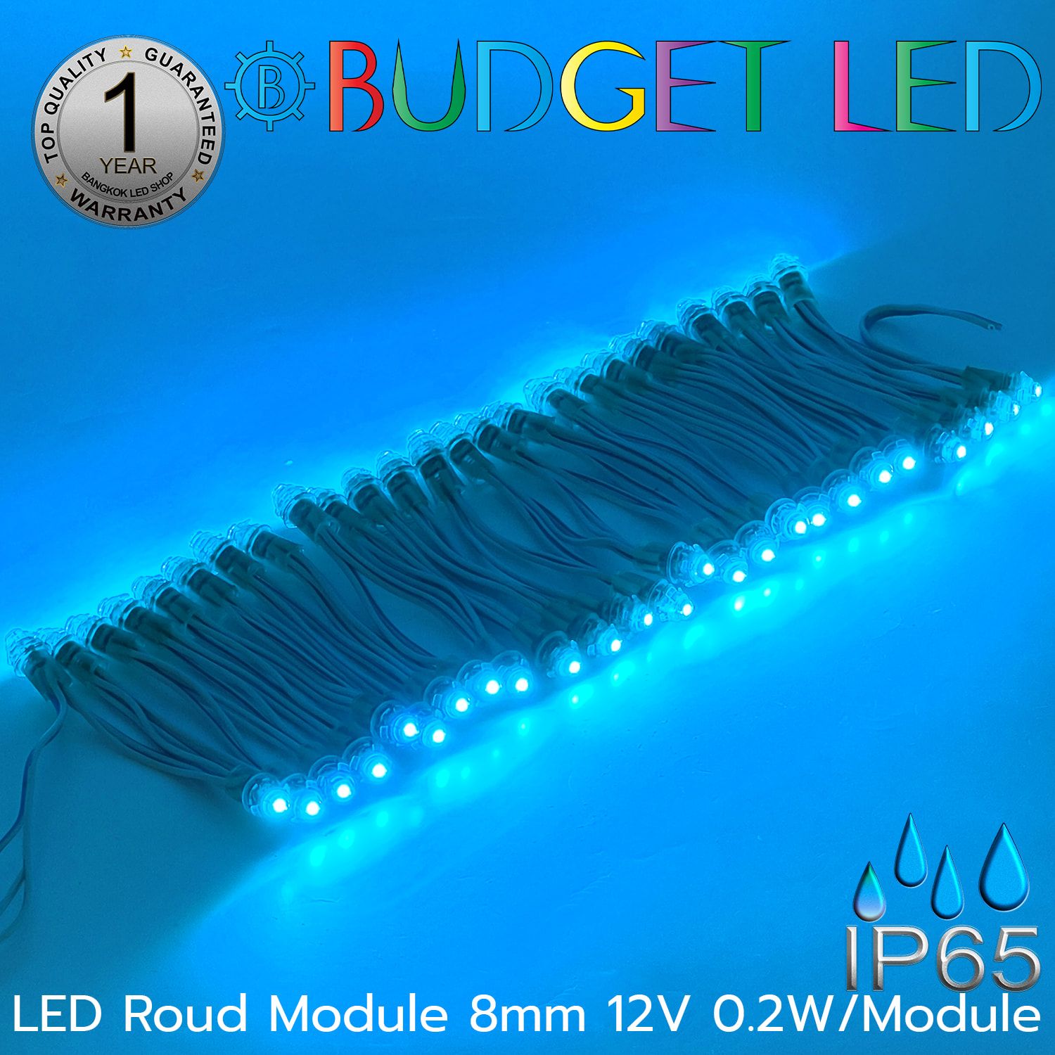 LED Round Module BL-F911-12V 0.2W 8mm Ice Blue 50pcs.