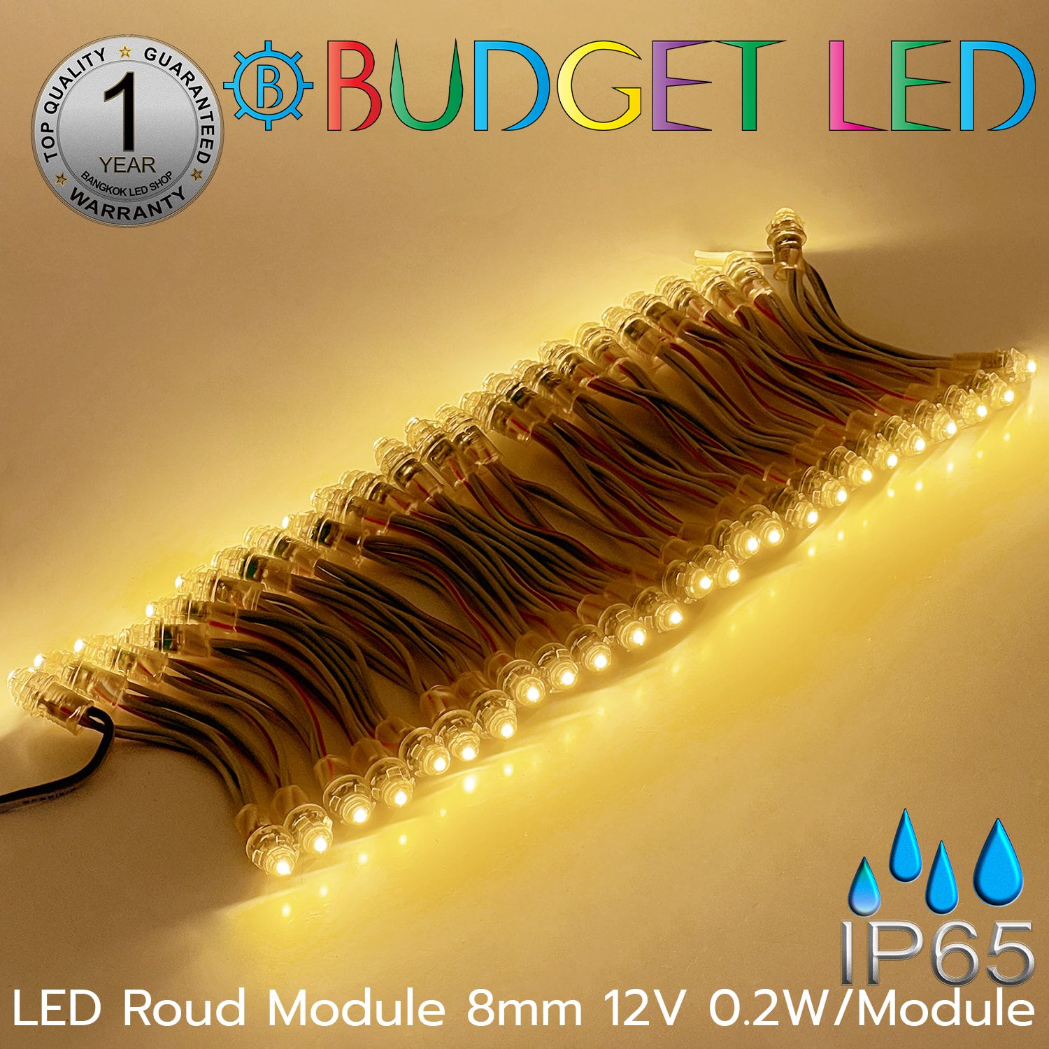 LED Round Module BL-F911-12V 0.2W 8mm Warm White 50pcs.