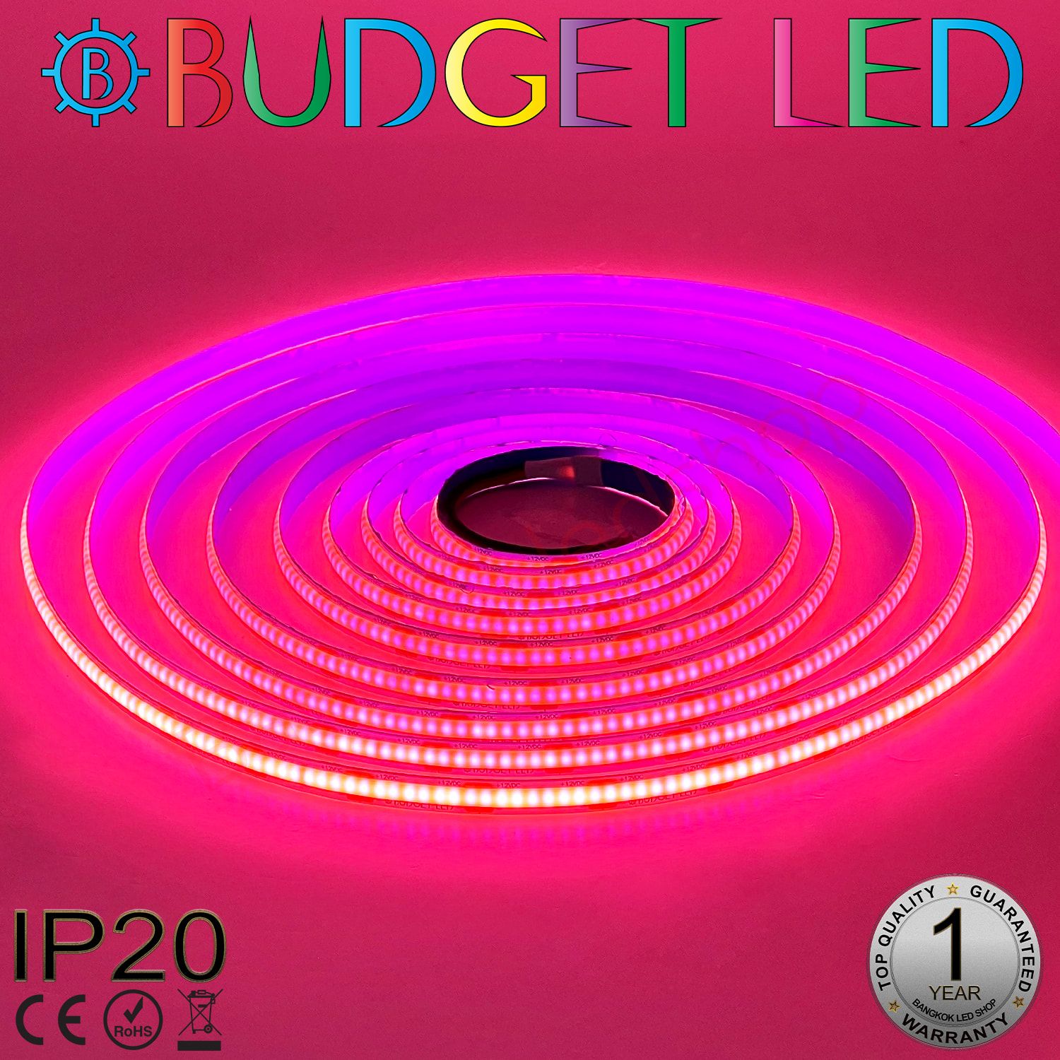 LED STRIP E-BB0440-COB-PINK DC12V IP20 BUDGET LED