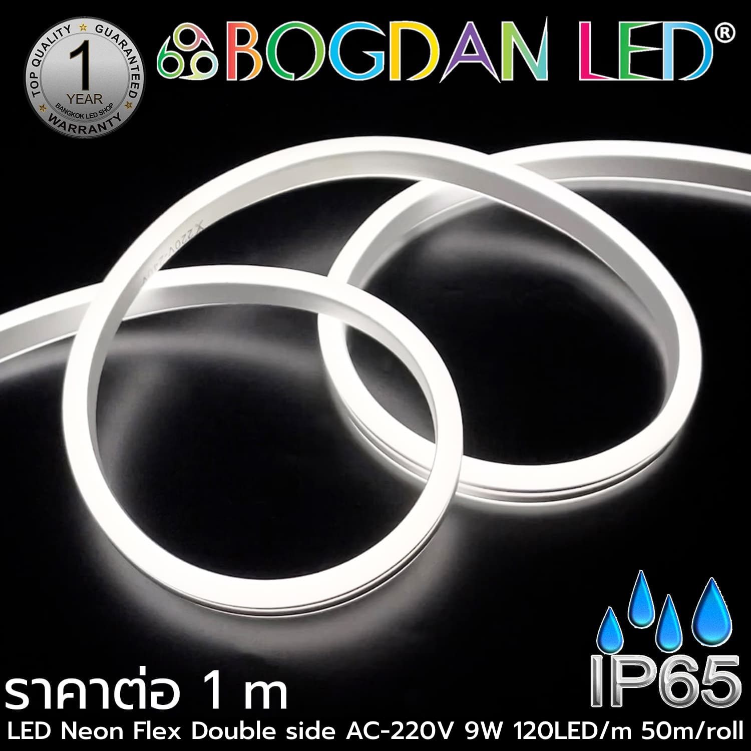 LED Neon flex Double side 1M 220V White 6500K LED Neon flex Double side 1M 220V White 6500K