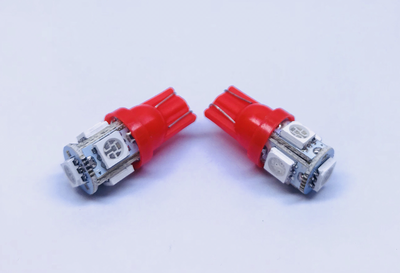 CAR LED T10 5050SMD 5 LED 1.5W RED COLOR 12V DC