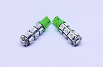 CAR LED T10 5050SMD 13 LED 4W GREEN COLOR 12V DC