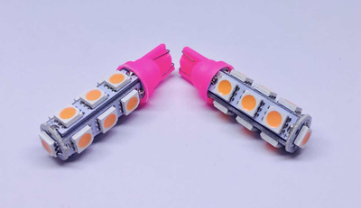 CAR LED T10 5050SMD 13 LED 4W PINK COLOR 12V DC