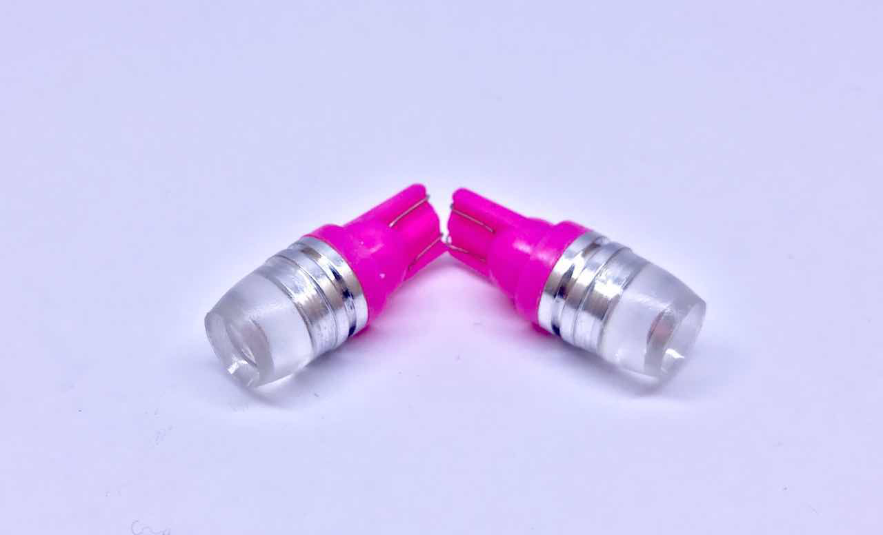 CAR LED T10 Hi-Power 1W PINK COLOR 12V DC