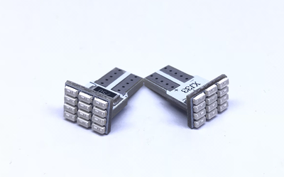 ไฟหรี่ ขั้ว T10 12ดวง 1.5W SMD3014 เปลือย คู่ DC-12