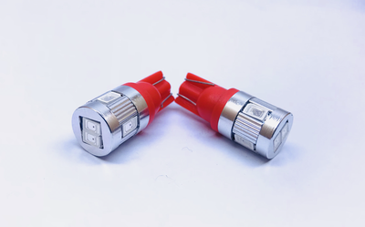 CAR LED T10 5630SMD 6 LED 3W RED COLOR 12-24V DC