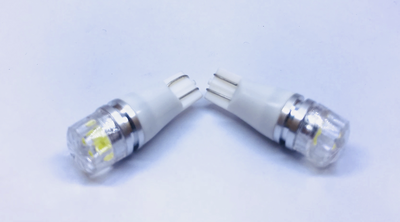 CAR LED FLASH T10  3W Diamond Head ICE-BLUE COLOR 12V DC