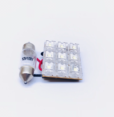 CEILING CAR 9 LED 4P WHITE COLOR 12V DC