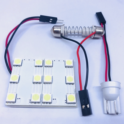 CEILING CAR 5050SMD 12 LED  SQUARE WHITE COLOR 12V DC