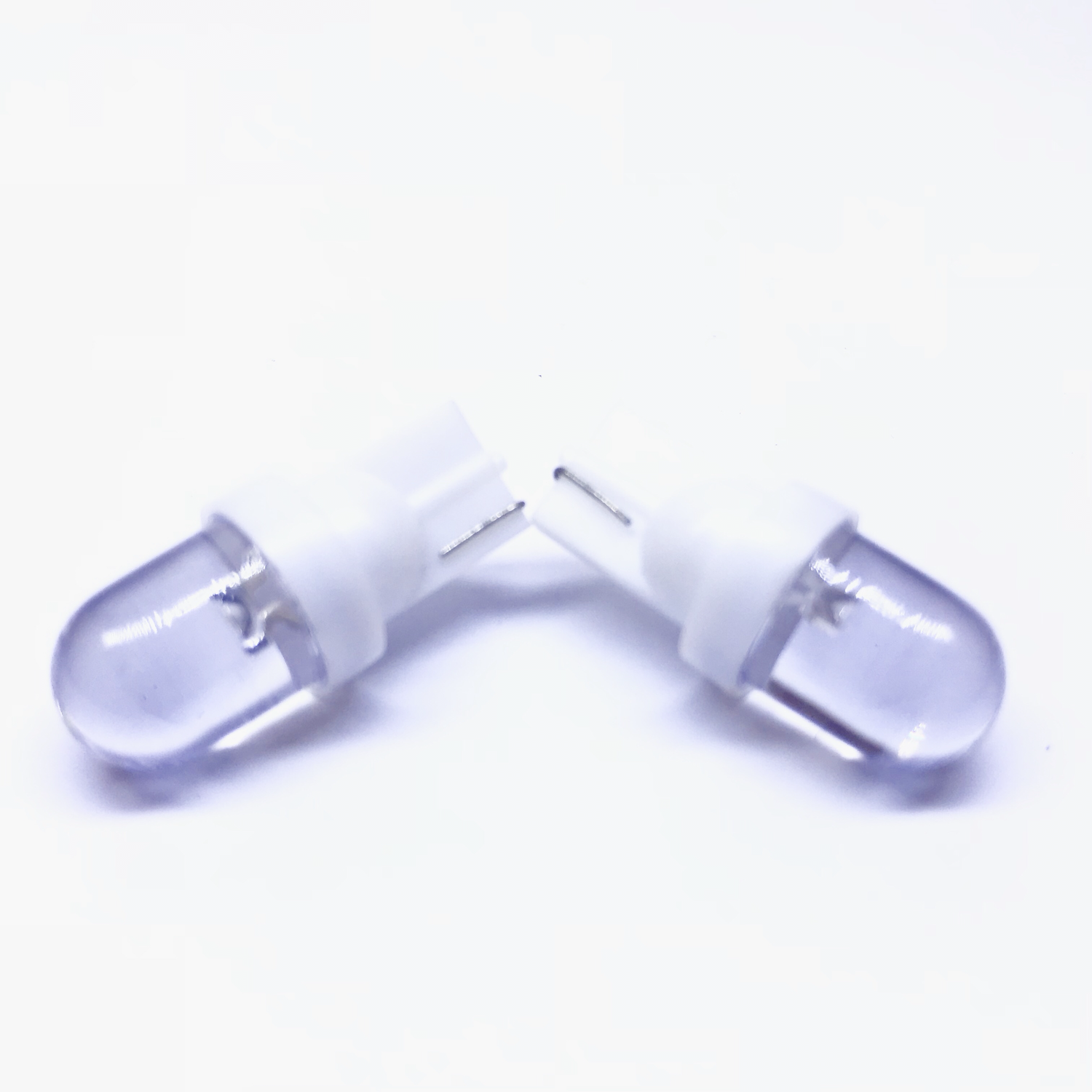 CAR LED T10 LED 8mm Round WHITE COLOR 12V DC