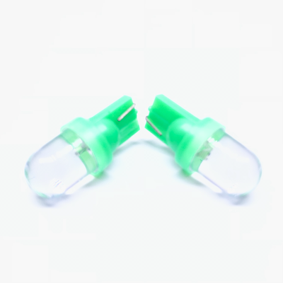 CAR LED T10 LED 8mm Round GREEN COLOR 12V DC