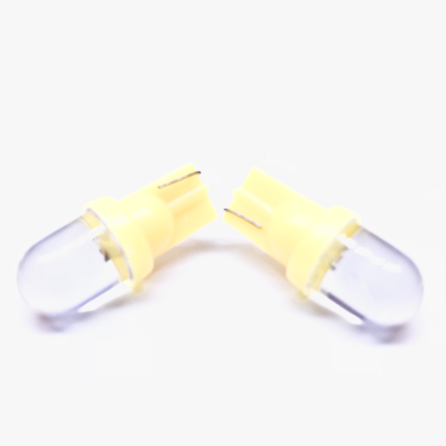 CAR LED T10 LED 10mm Round YELLOW COLOR 12V DC