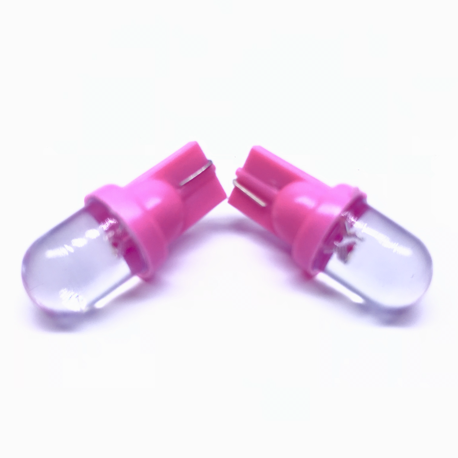 CAR LED T10 LED 10mm Round PINK COLOR 12V DC