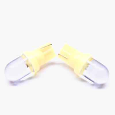 CAR LED T10 LED 8mm Round Yellow Color 12V DC