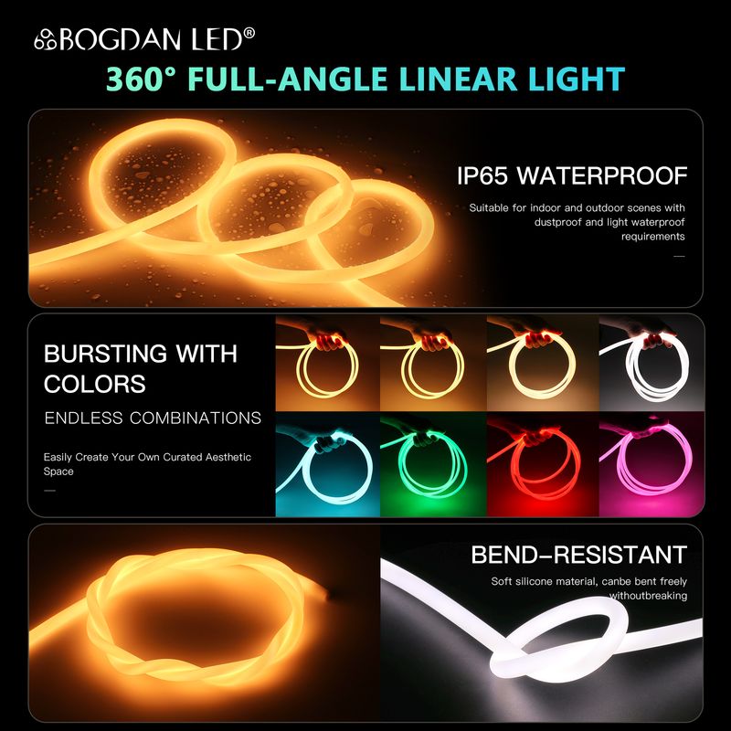 LED Neon Flex 360° 12VDC 3M