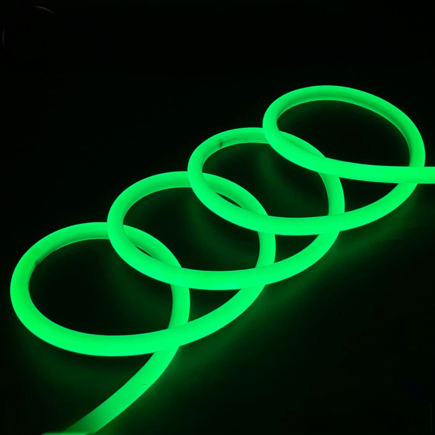 LED Neon Flex-14mm 360° 220V AC Green