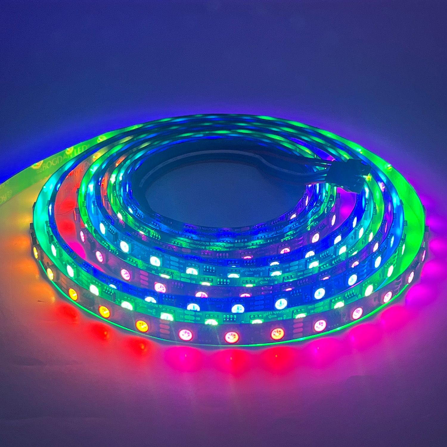 LED STRIP K-AA5050-WS2818B-12V-60LED/1m 5m/roll IP20 PCB-BK BOGDAN LED