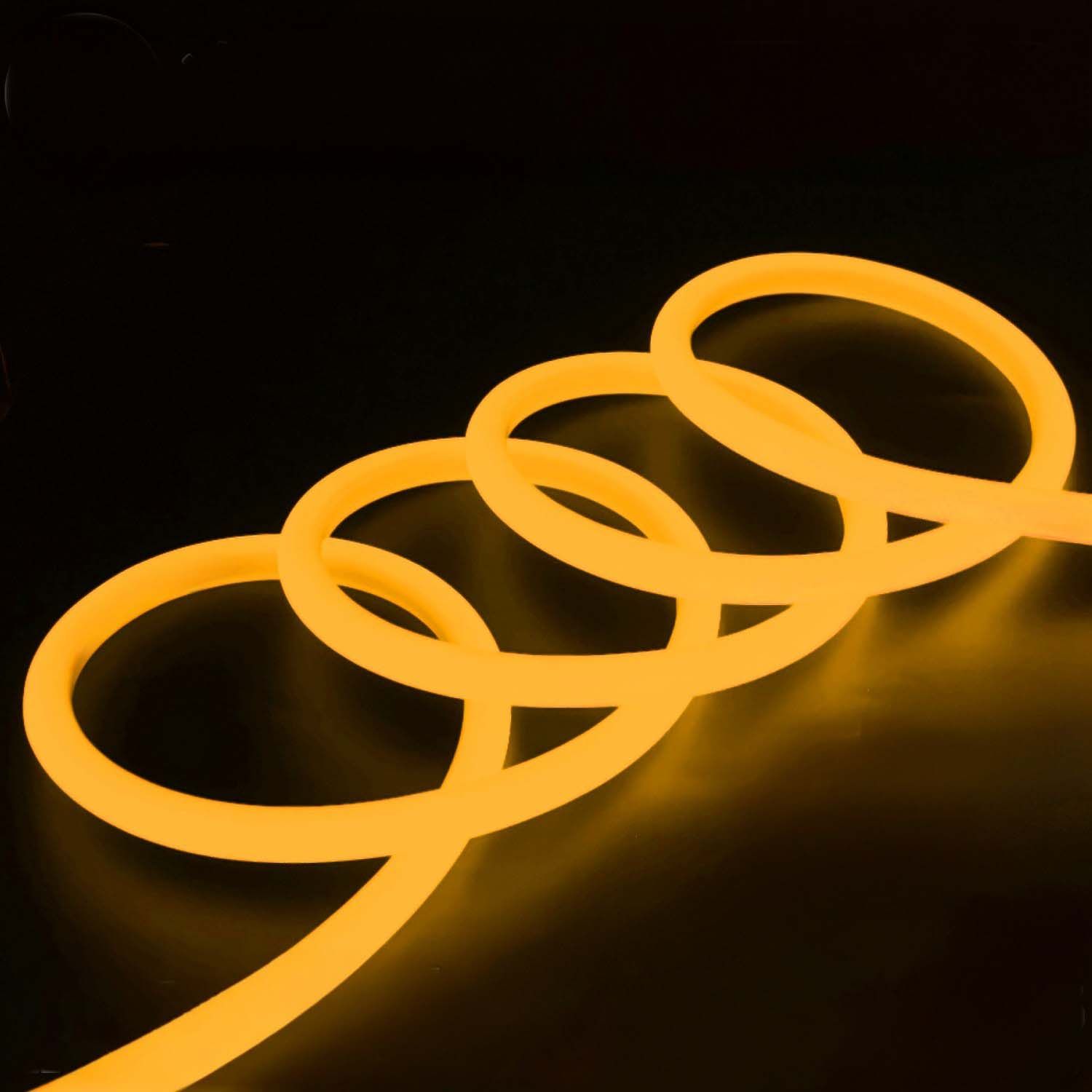 LED Neon Flex-14mm 360° 220V AC Yellow