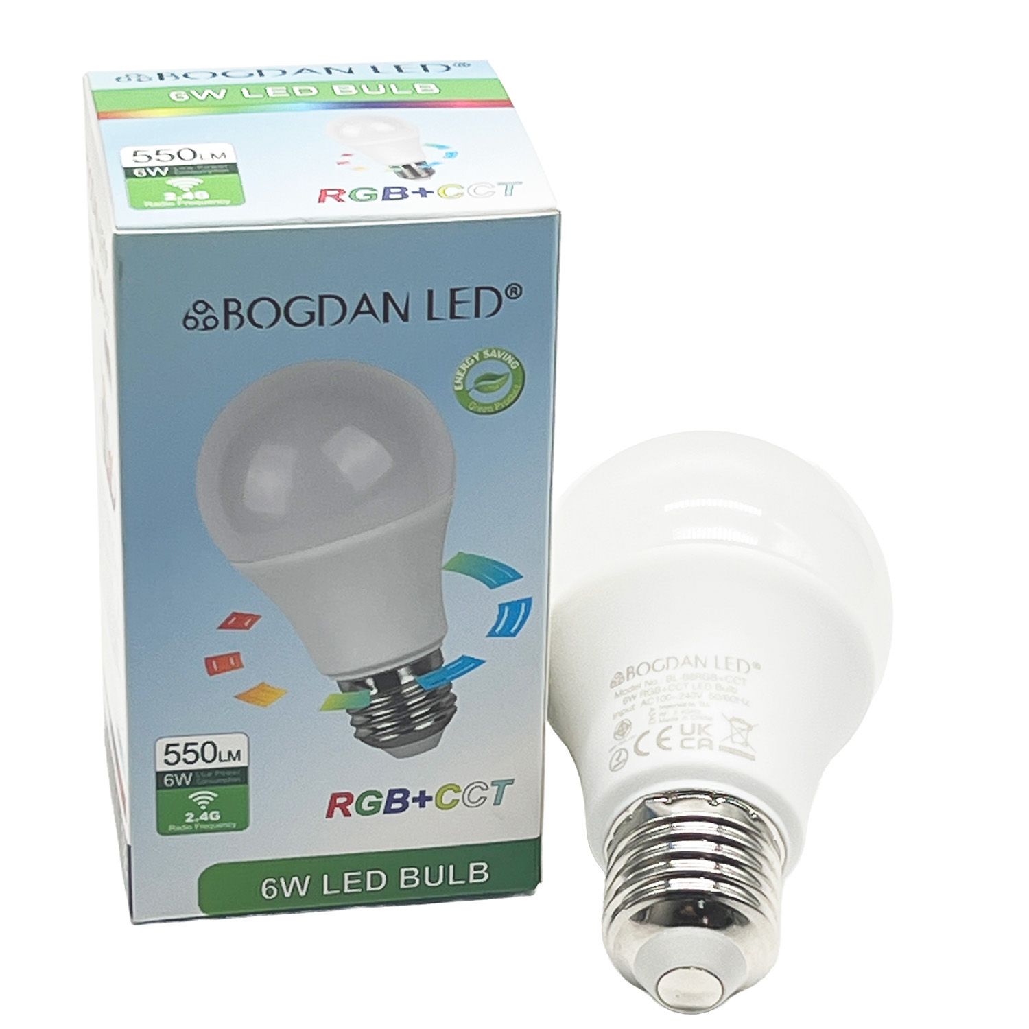 E 27 6W RGB+CCT AC-220-240V BOGDAN LED