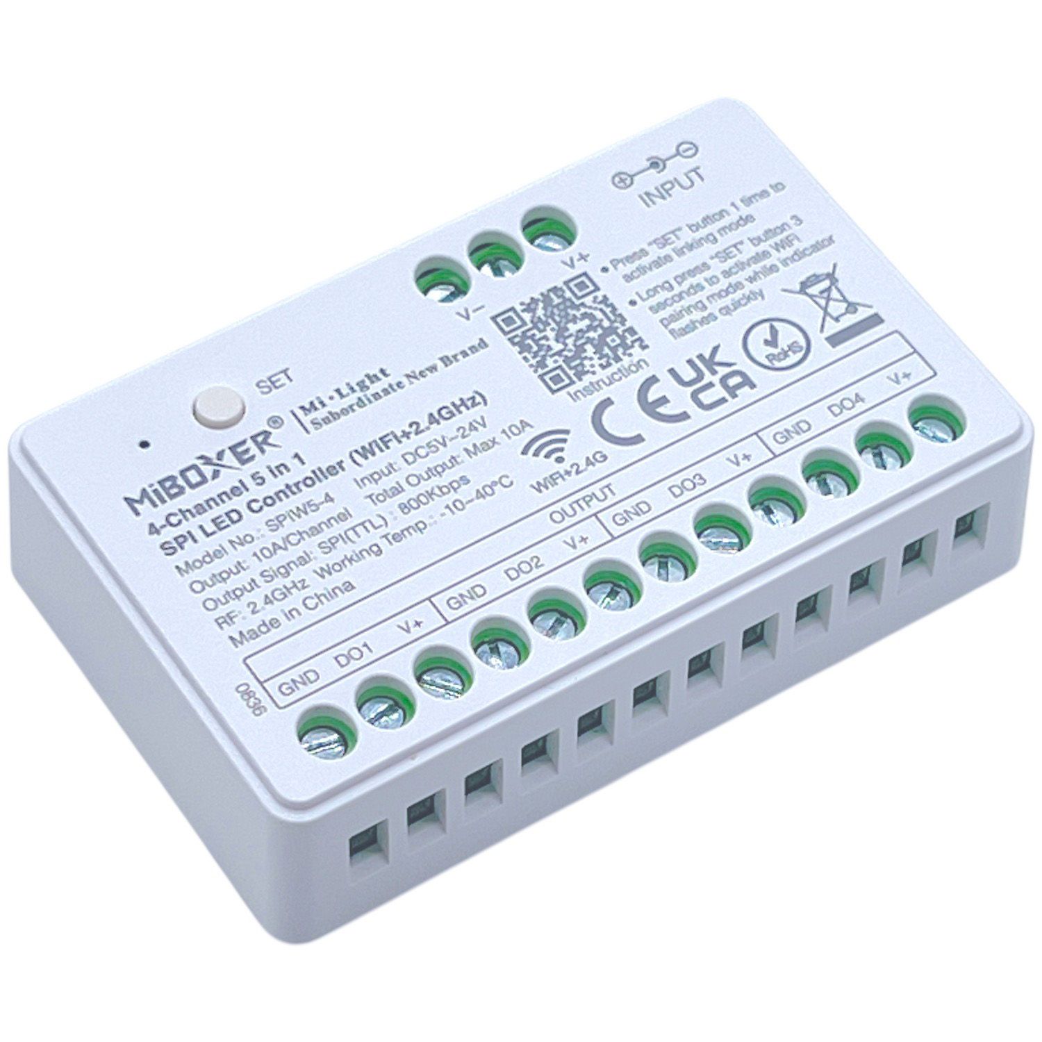 4-Channel 5 in 1 SPI LED Controller No:SPIW5-4 MiBOXER
