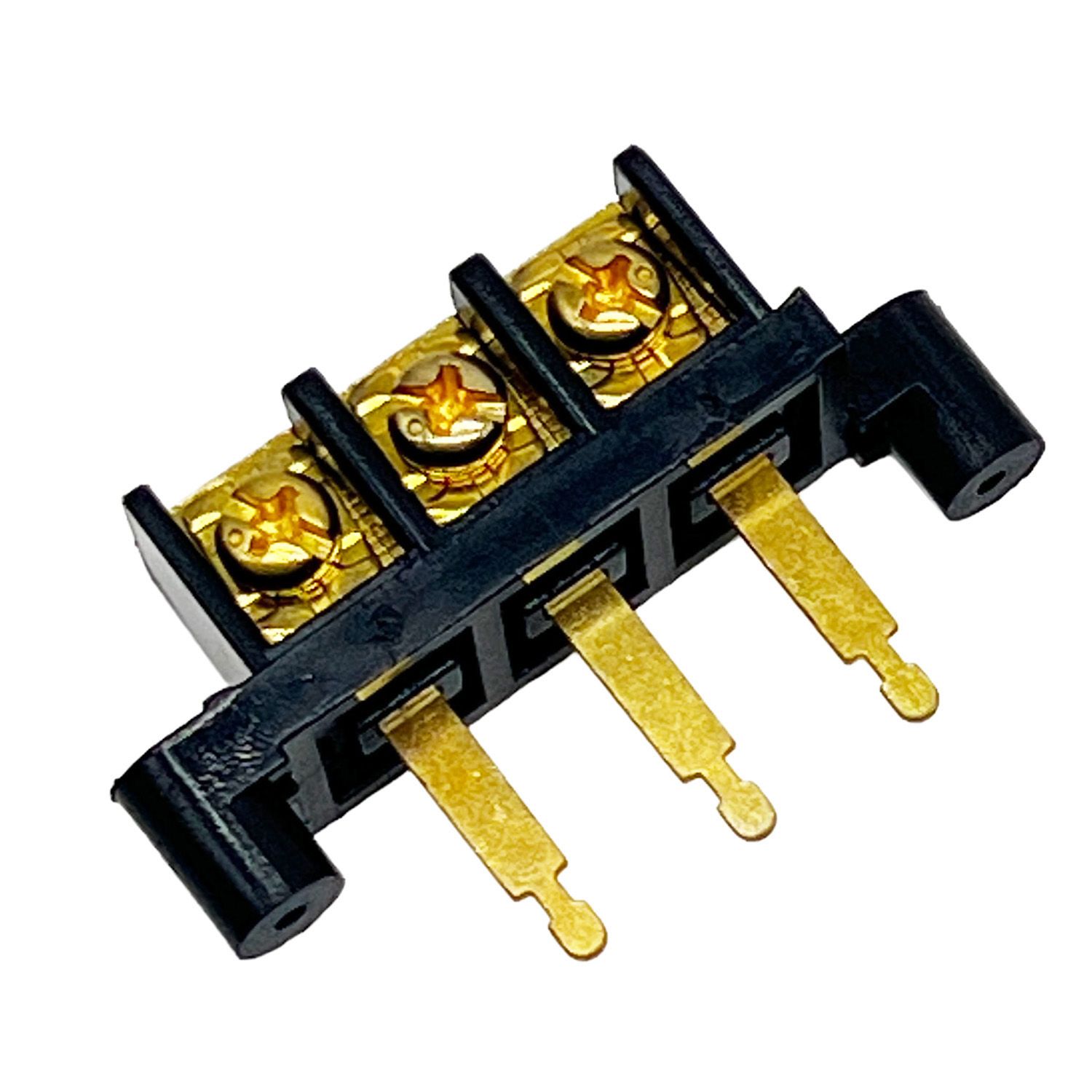 CT CONNECTOR 3 P ขาตรง สีดำทอง