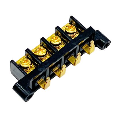 CT CONNECTOR 4P ขางอ ดำ สีทอง