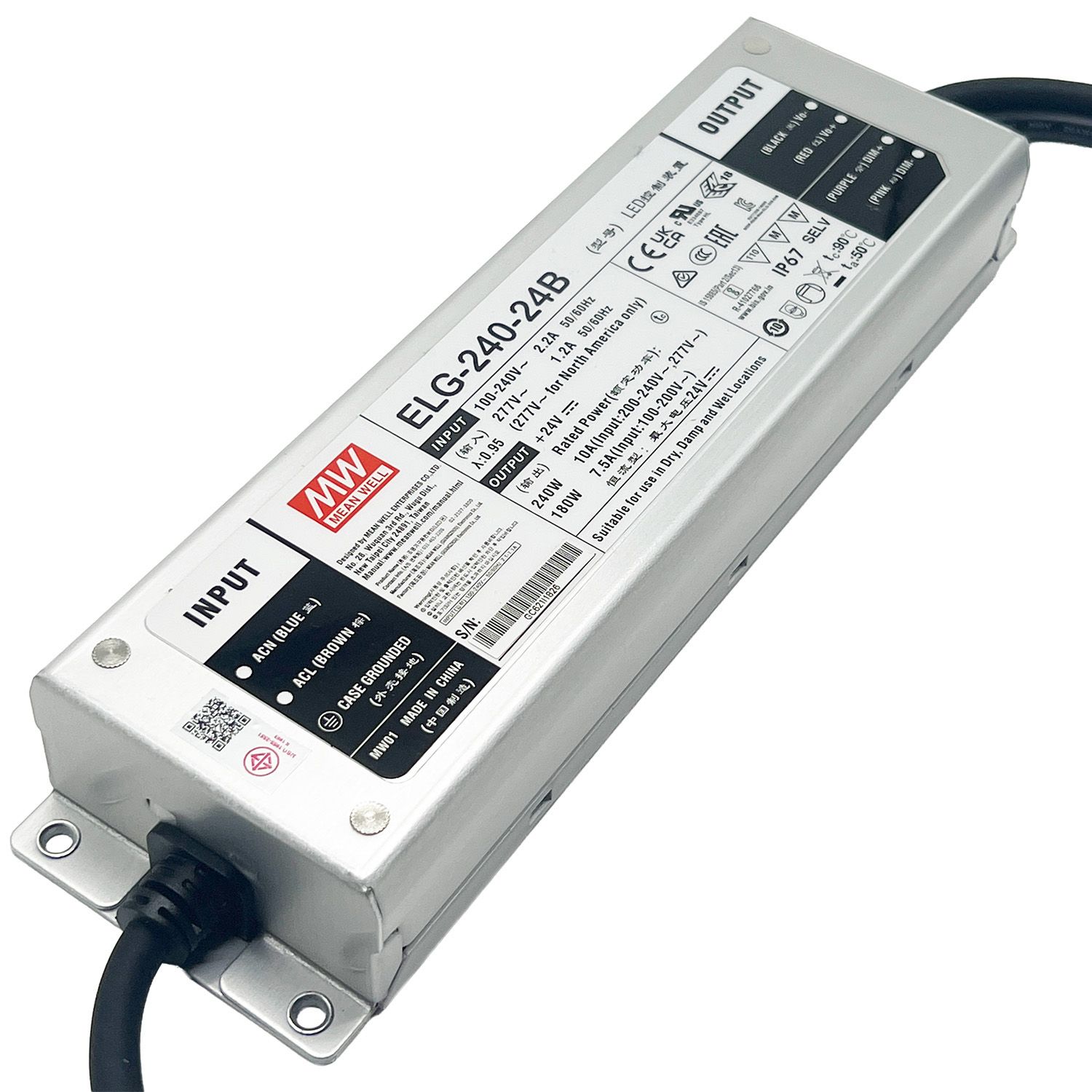 LED DRIVER ELG-240-24B 10AMP 100-240V