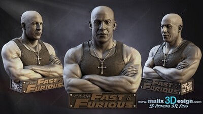 Vin Diesel ( Bust ) - STL Files