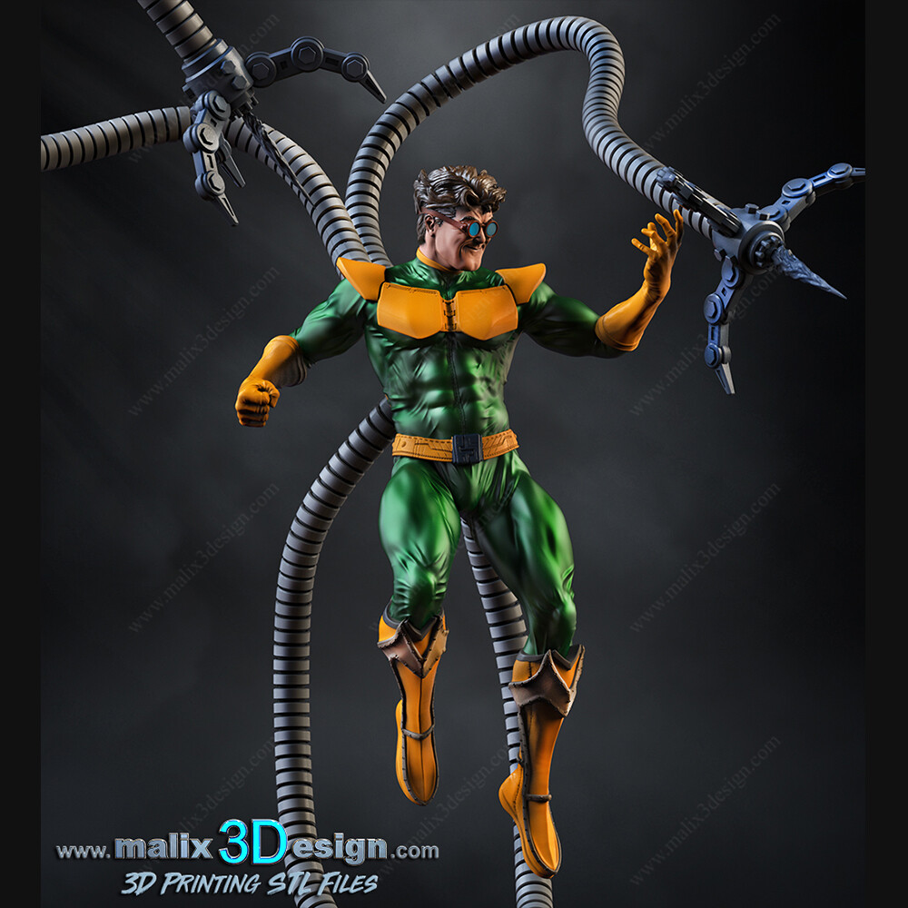 STL file Movie Doctor Octopus Marvel Figure 🎬・3D printing model