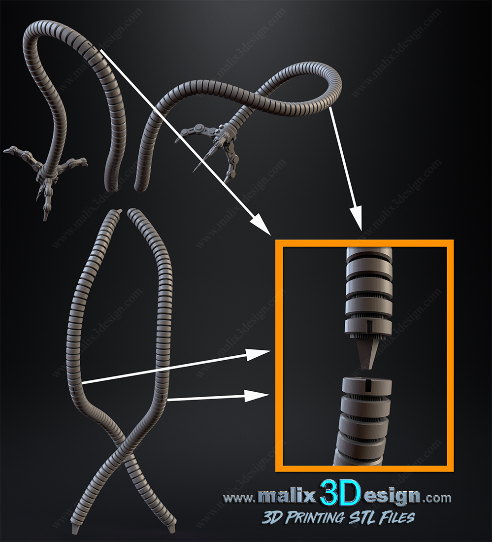 STL file Movie Doctor Octopus Marvel Figure 🎬・3D printing model