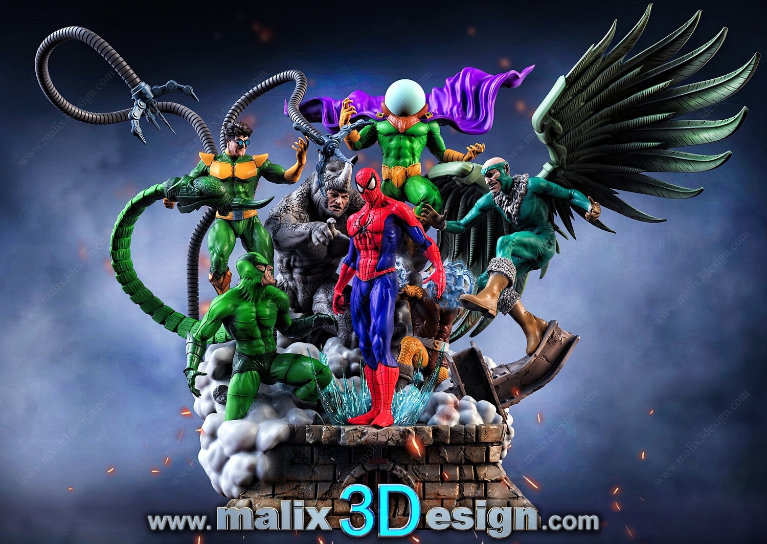 Sinister Six / Spider-Man Diorama / STL Files